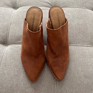 Lucky Brand Aronny Keather Pointy Toe Mule Heels great condition!